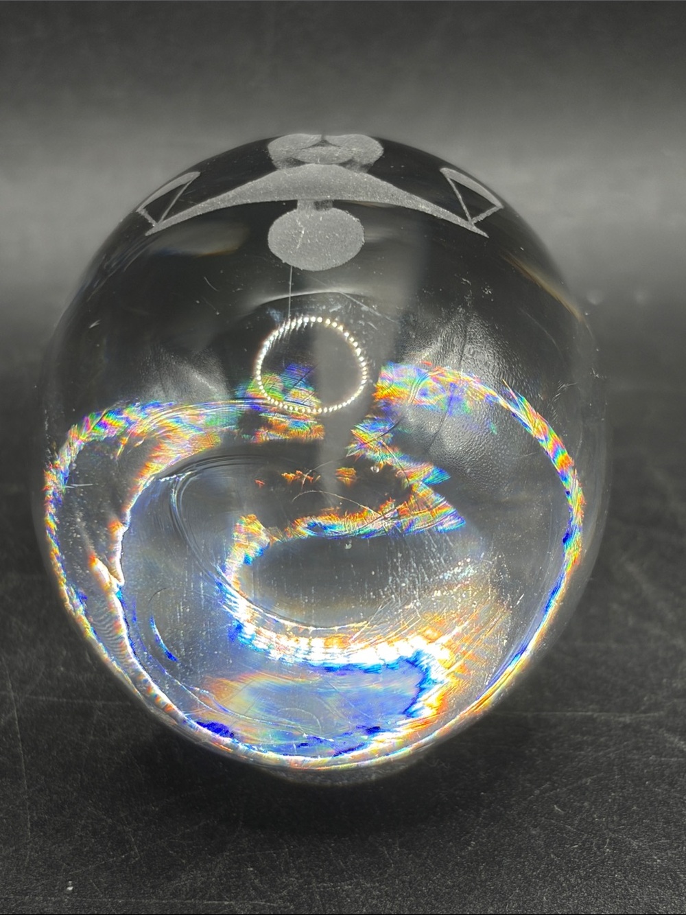 Vintage Zodiac Libra Woman with Scales Astrology Sign Crystal Egg Paperweight - Picture 5 of 9